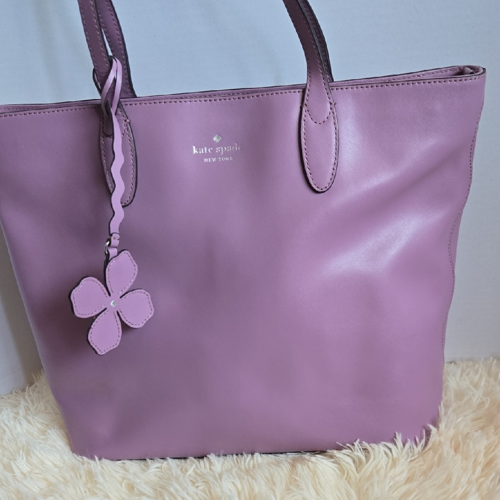 Kate Spade Purple Leather Tote with Classic Design